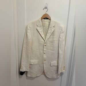 Polo by Ralph Lauren Linen Ivory Blazer 39 R